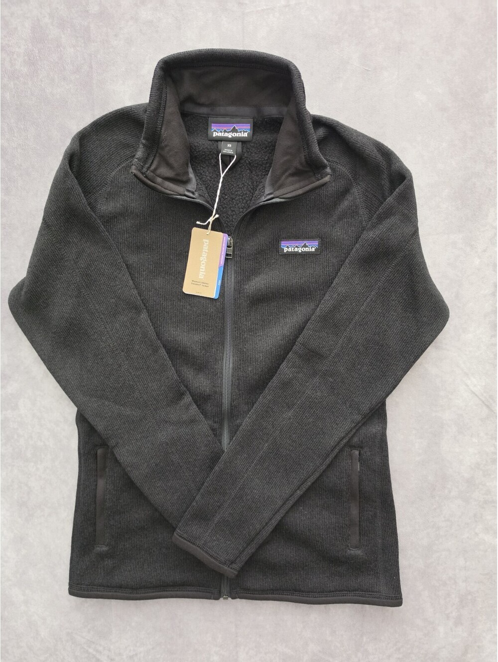 SKU0281 Patagonia Womens XS Better Sweater Full Zip Fleece Jacket Black NWT